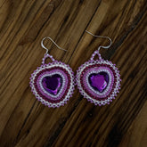 Nora Labillois Earrings Light Purple Heart